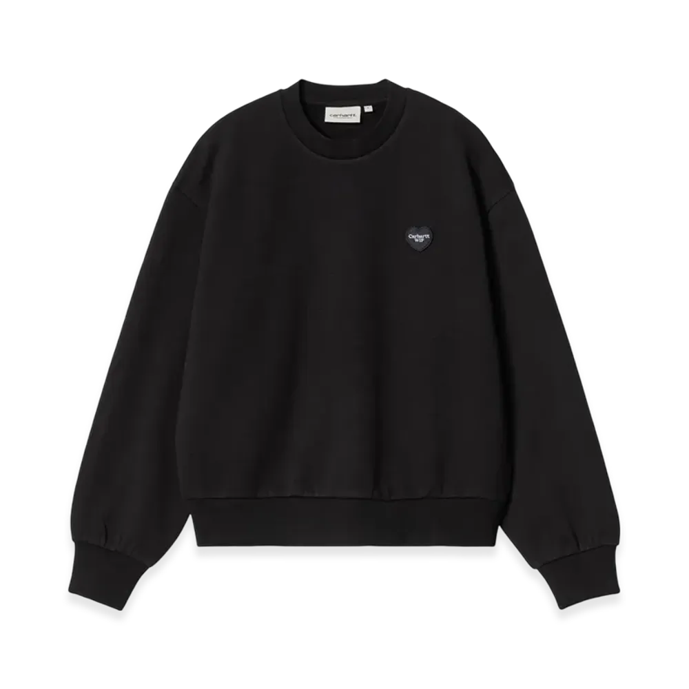 Carhartt WIP Women's Heart Patch Sweatshirt "Black"