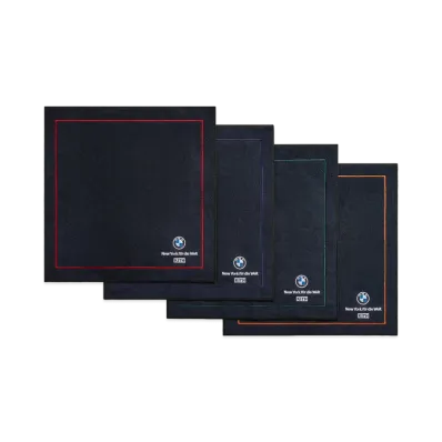 Kith x BMW Pack of 4 Microfiber Towels "Black"