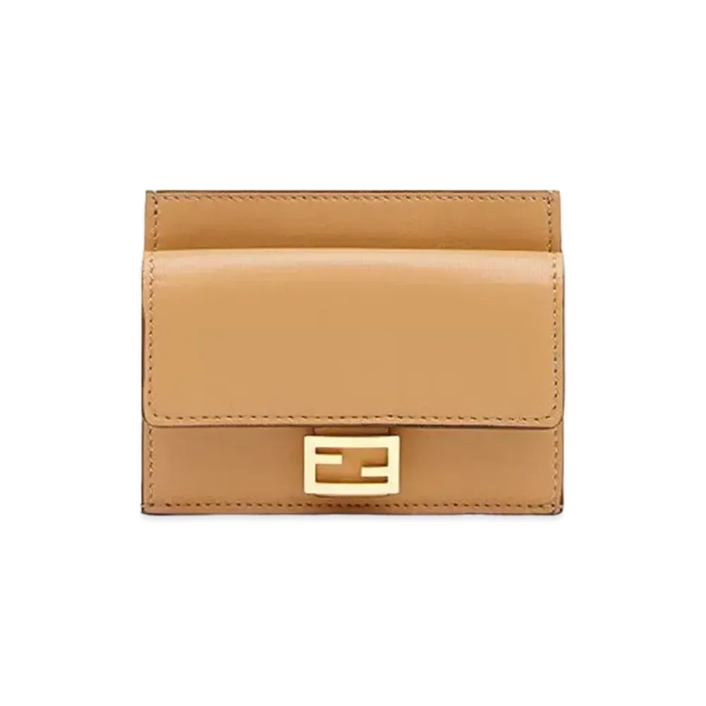FENDI Card Case Nappa Leather Card Case "Beige"