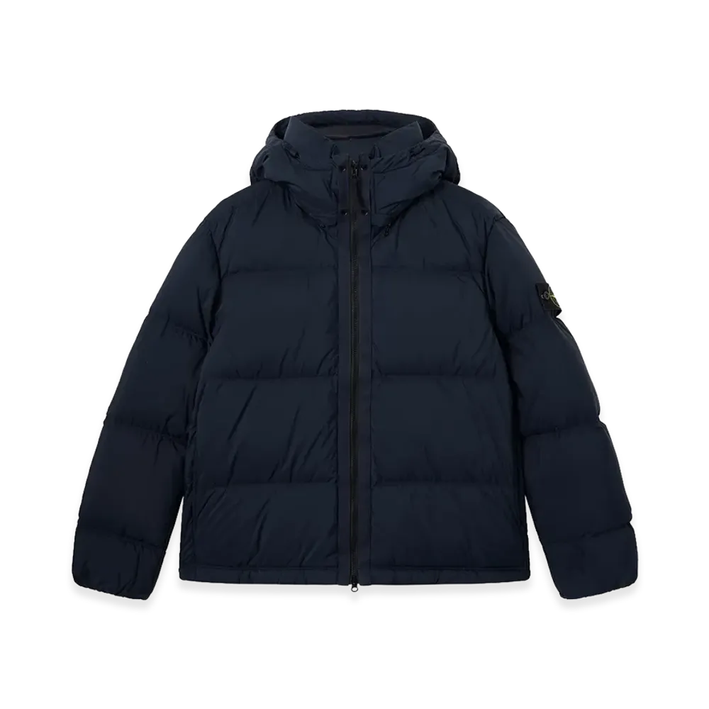 Stone Island Tear-Resistan Down Jacket with Detachable Hood "Blue"