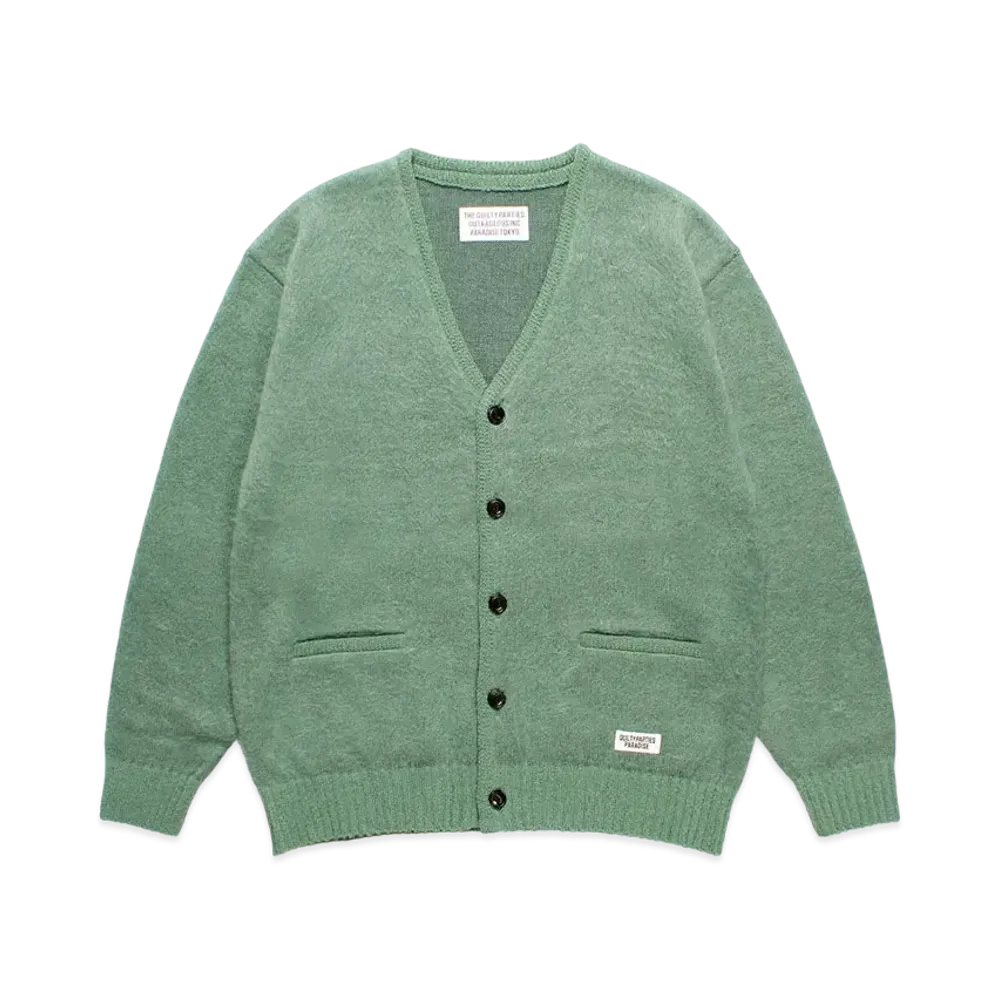 WACKO MARIA Mohair Knit Cardigan "Ash Green"