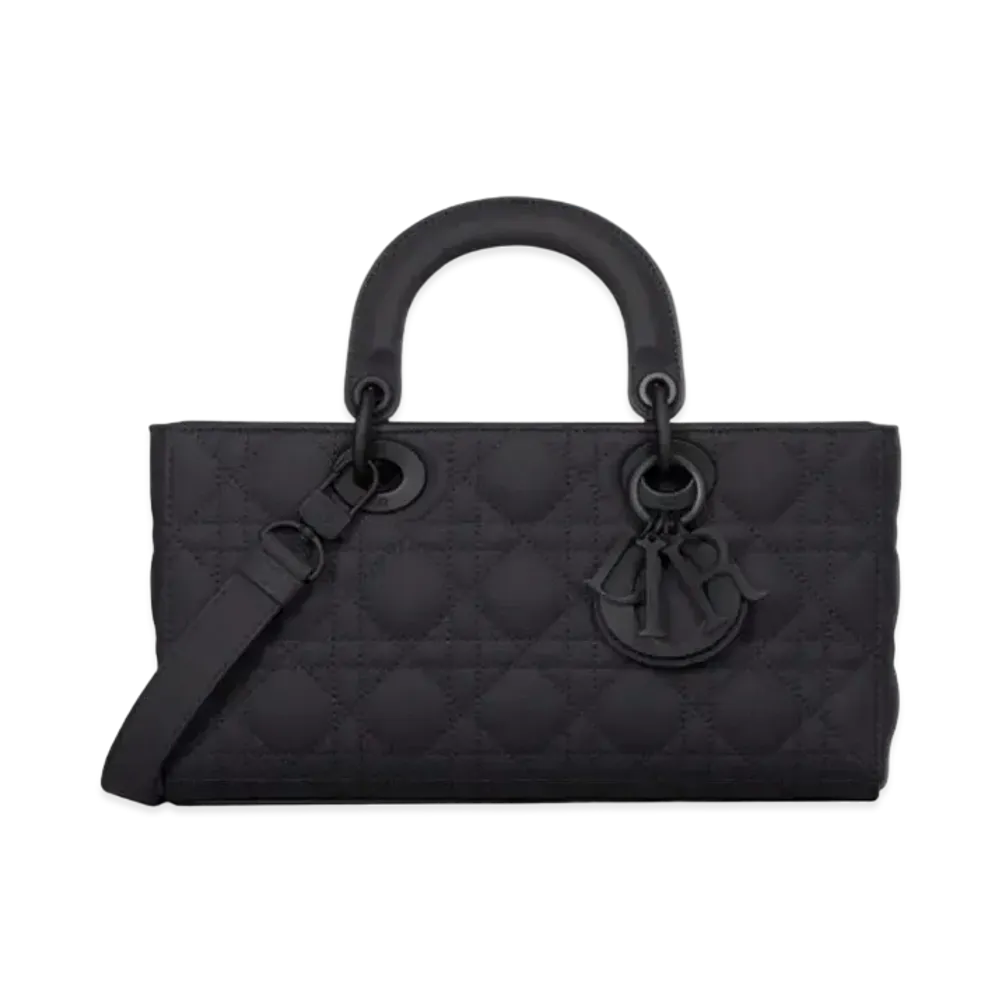 Dior Medium Lady D Joy Bag Cannage Calfskin Ultramatte "Black"