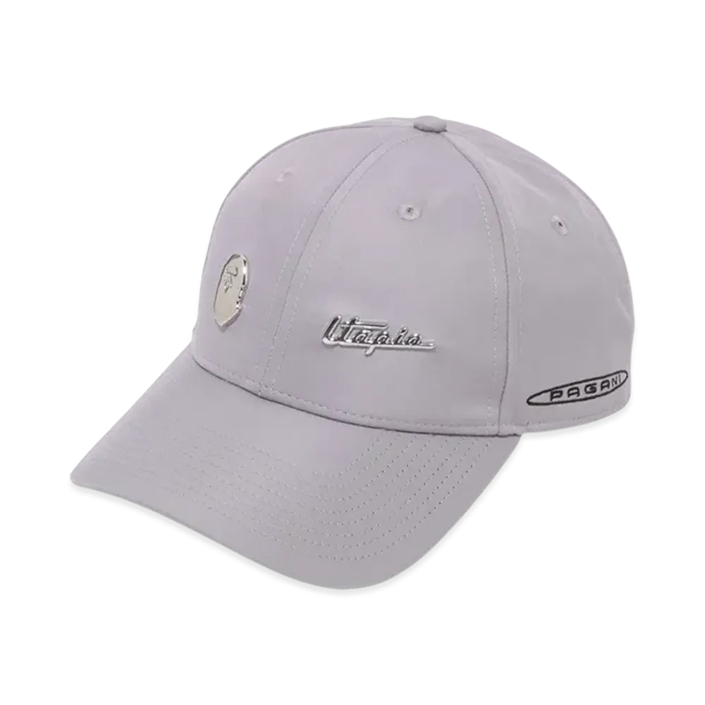 A BATHING APE x PAGANI Logo Nylon Cap "Gray"