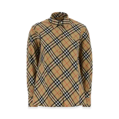 Burberry Women's Embroidered Cotton Shirt "Checked"