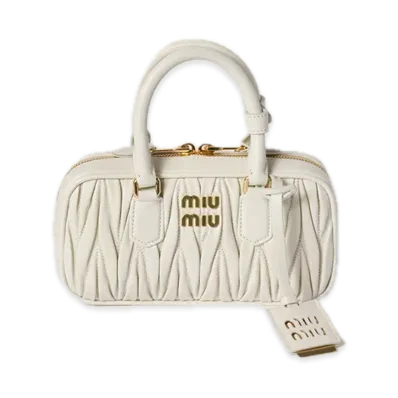 MIU MIU Arcadie Leather Mini Bag "Off White"