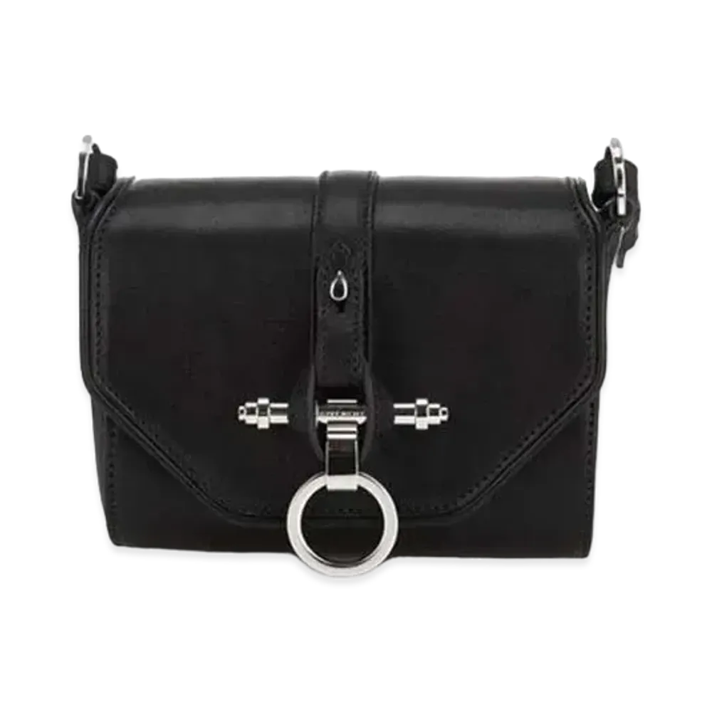 GIVENCHY Obsedia Leather Shoulder Bag "Black"