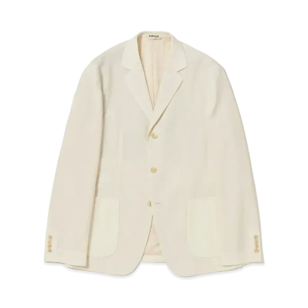 AURALEE Tropical Wool Kid Mohair Jacket "Ivory"