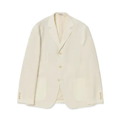 AURALEE Tropical Wool Kid Mohair Jacket "Ivory"