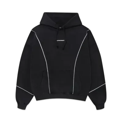 Unknown London Loose Fit Contrast Tape Hoodie "Black"
