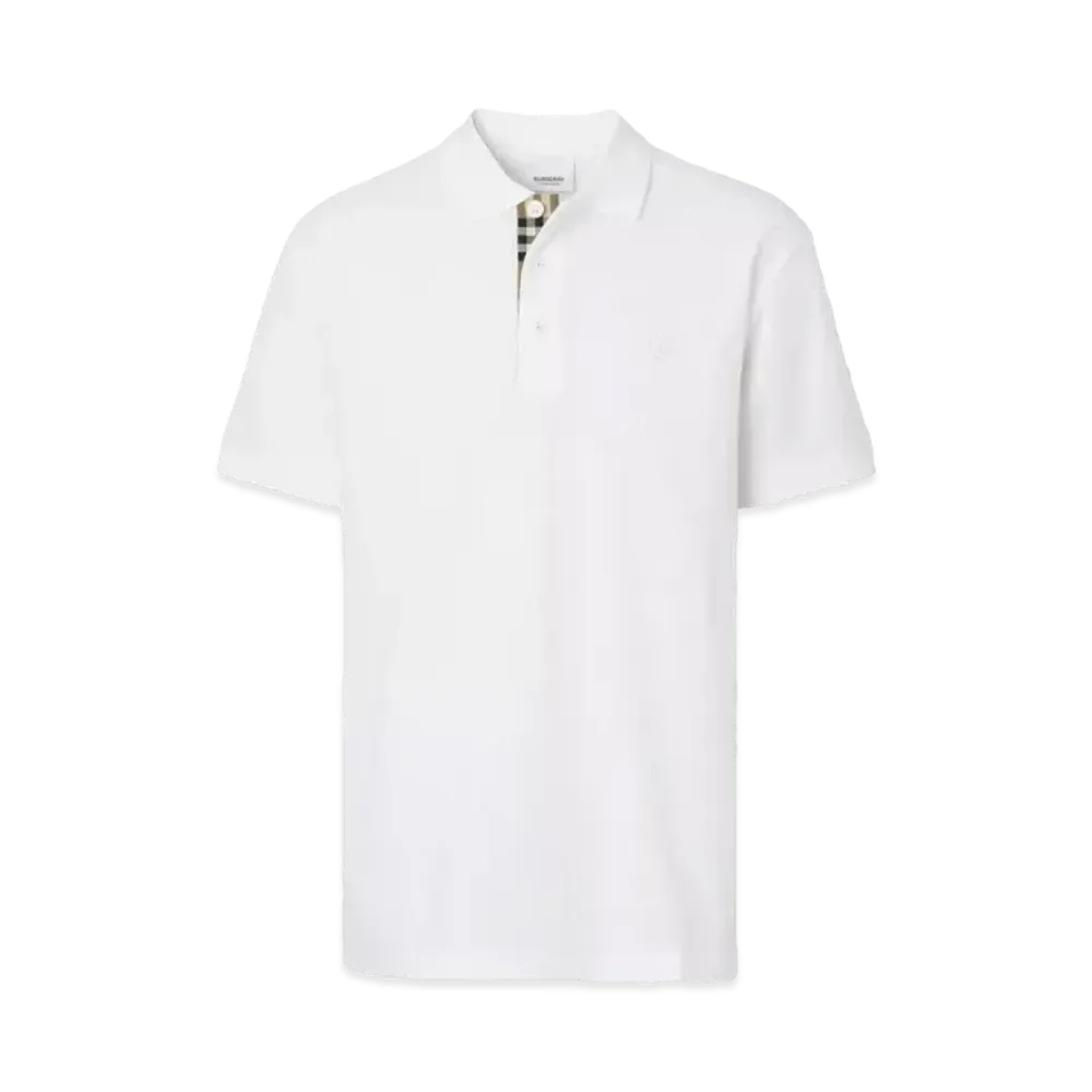 Burberry Men's Monogram Motif Polo Shirt "White"