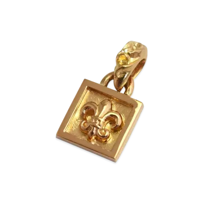 Chrome Hearts Framed BS Fleur Charm 22K "Gold"