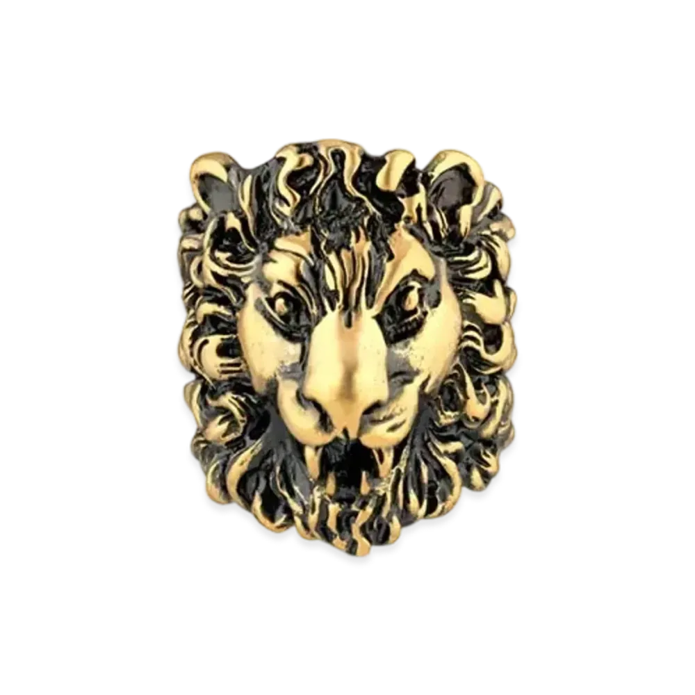 GUCCI Lion Head Ring "Gold"