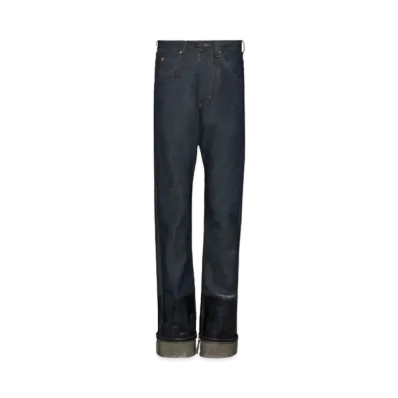 Maison Margiela Lacquered Turn Up Jeans "Navy"