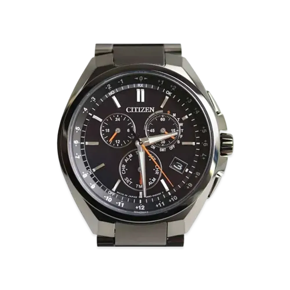 CITIZEN Atessa Eco-Drive Direct Flight Black Titanium Series CB5045-60E