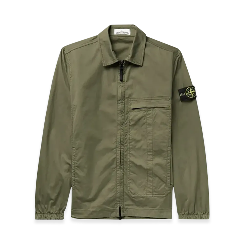 Stone Island 10319 Stretch Cotton Twill Overshirt - 21SS "Olive Green"