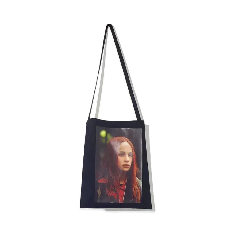 RAF SIMONS Denim Tote Bag Christiane F. "Black"