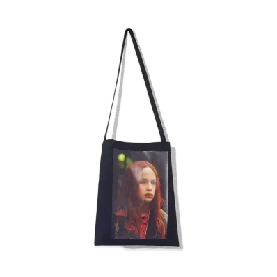 RAF SIMONS Denim Tote Bag Christiane F. "Black"