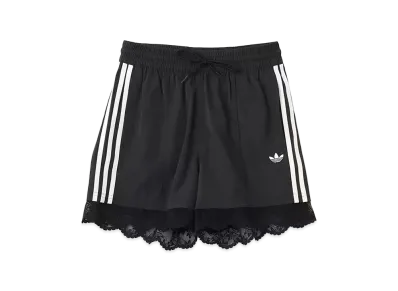 adidas Women's Lace Trim 3-Stripes Shorts "Black"