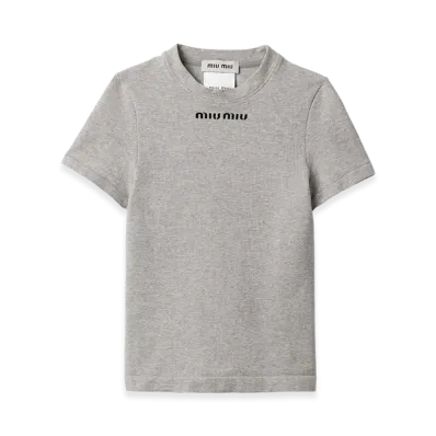 MIU MIU Women's Seemless T-Shirt "Grey"