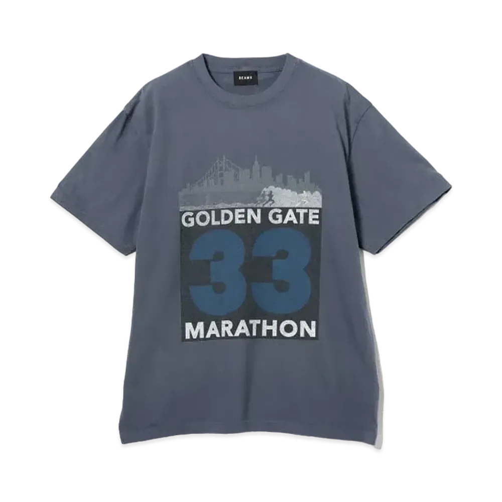 BEAMS Golden Gate Marathon Tee "Navy"