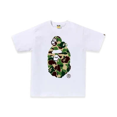 A BATHING APE ABC Camo Milo On Big Ape Tee "White/Green"
