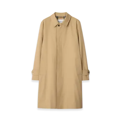Burberry Long Gabardine Car Coat "Flax"