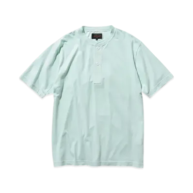 BEAMS Henley Neck Tee 30 "Sax"