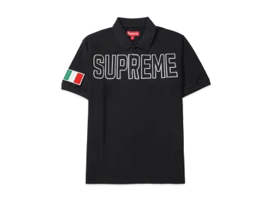 Supreme Twill Applique Polo "Black"