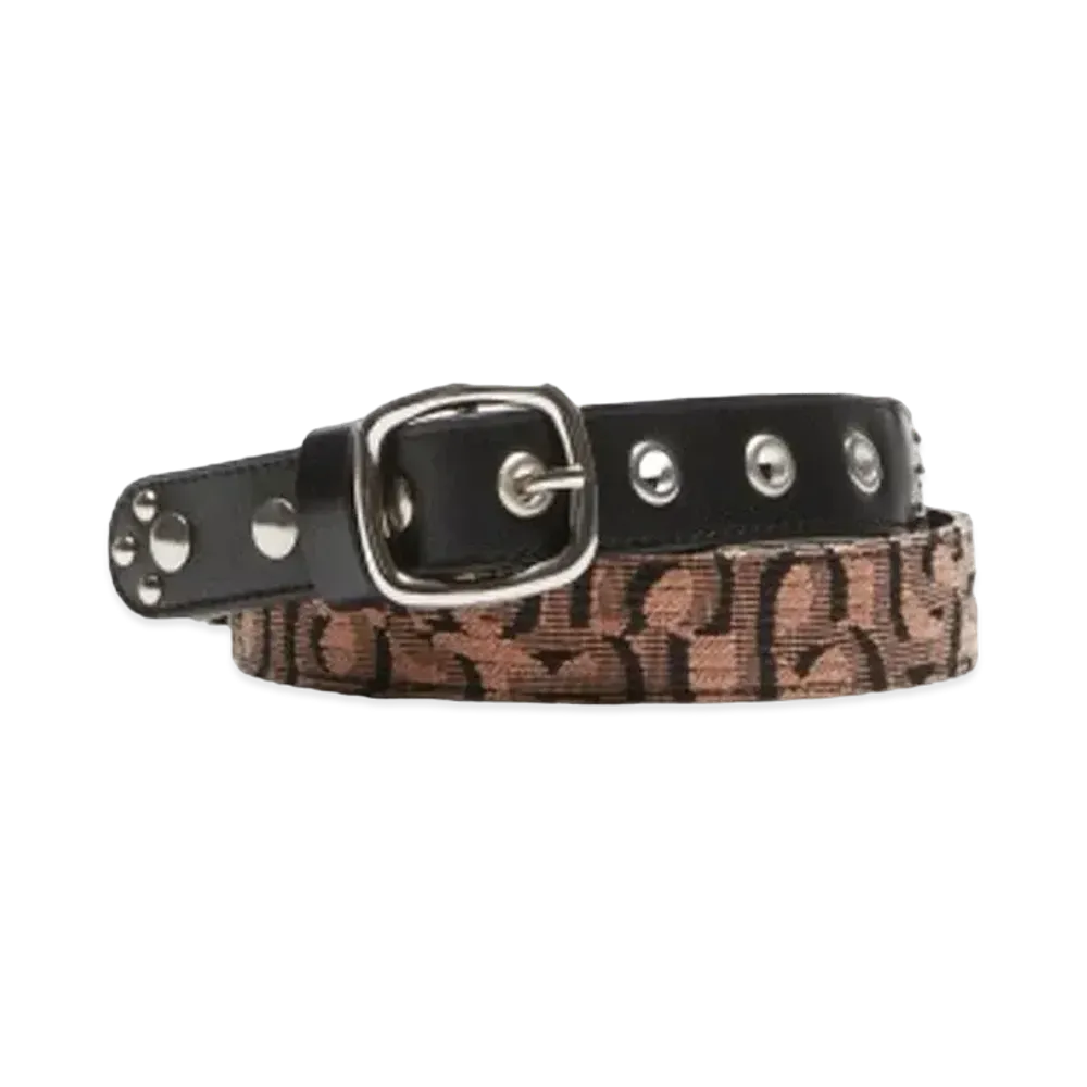 Acne Studios Monogram Buckle Belt "Pink/Black"