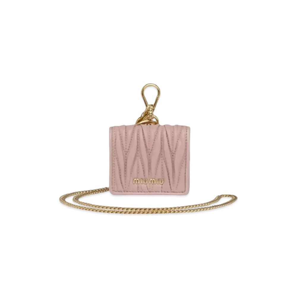 MIU MIU Materassenapa Leather Airpods Pro Case "Opal"