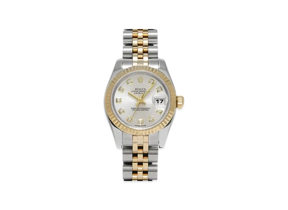 ROLEX Lady-Datejust 10P Diamonds "Silver/Stainless Steel/Yellow Gold"