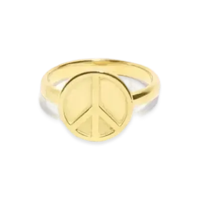 Needles RING - GOLD PLATE "Peace"