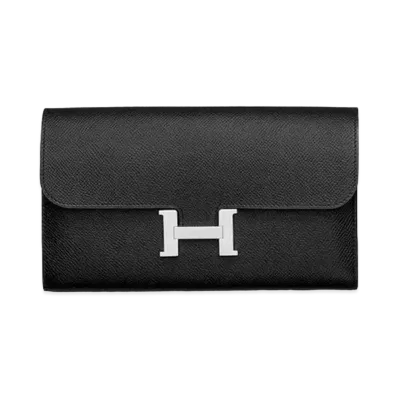 Hermes Constance Long Epsom "Noir/Silver"