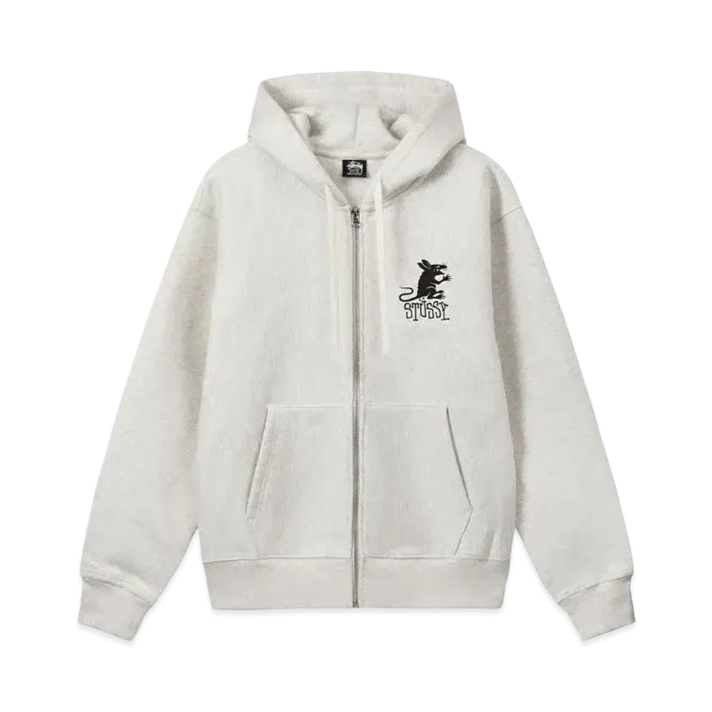 Stussy Rat Zip Hoodie "Ash Heather"