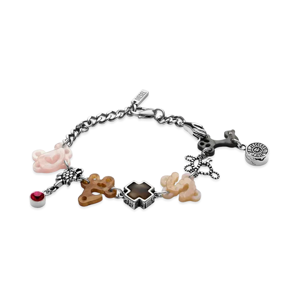 Diesel Dx1561040 Jewel Stainless Steel Chain Bracelet "Multicolor"