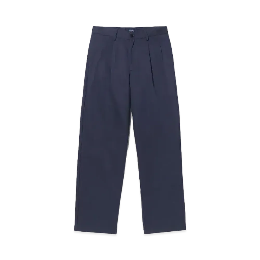 Noah Twill Double-Pleat Pant "Navy"