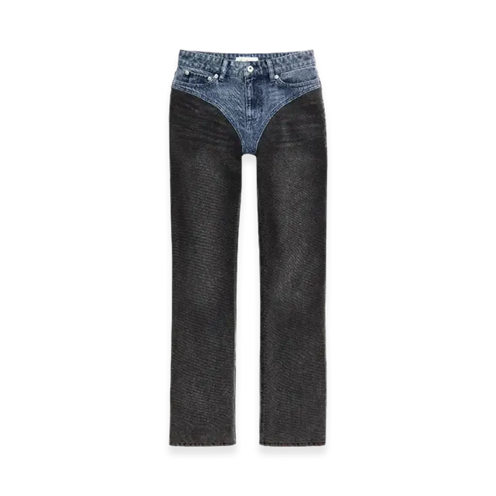 H&M x Glenn Martens Two-Tone Straight Leg Denim "Black"