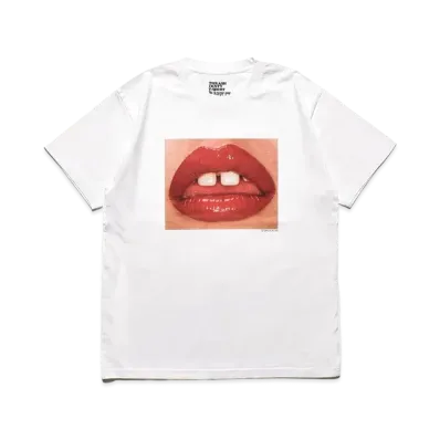 MINEDENIM Carlijn Jacobs x Stie-lo Lips Tee "White"