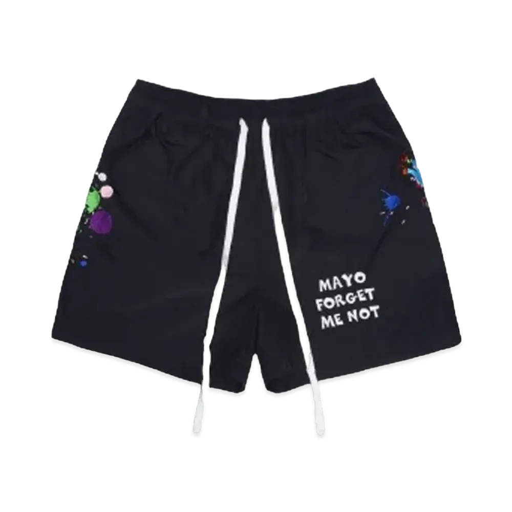 MAYO PAINT Embroidery Shorts "BLACK"