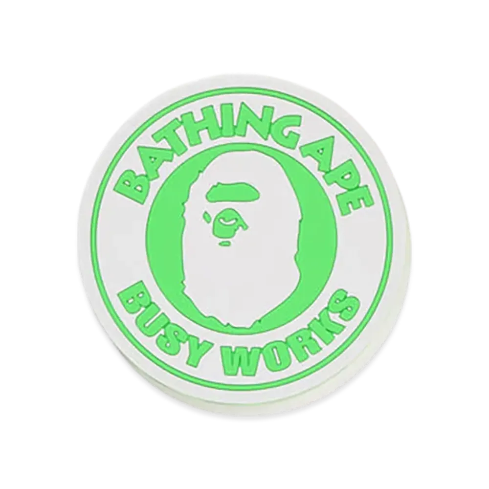 A BATHING APE Busy Works Neon Color Rubber Coaster "Green"