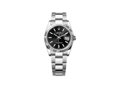 ROLEX Datejust 36 Oystersteel & White Gold "Black"