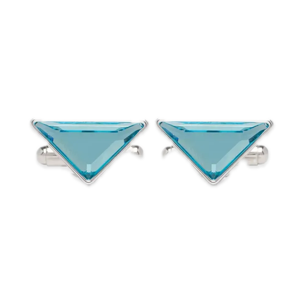 PRADA Silver Cufflinks with Hardstone "Silver/Pink"