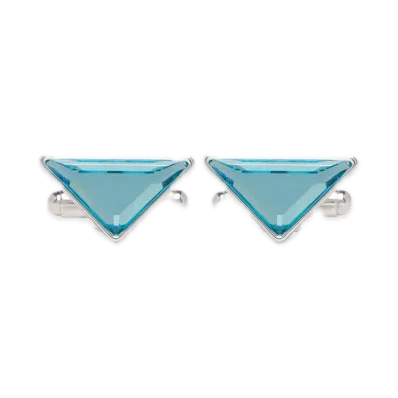 PRADA Silver Cufflinks with Hardstone "Silver/Pink"
