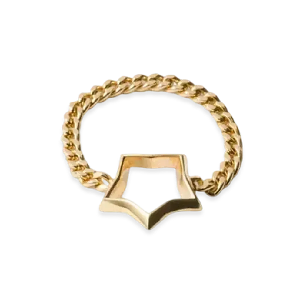 PRADA Metal Chain Ring "Gold"