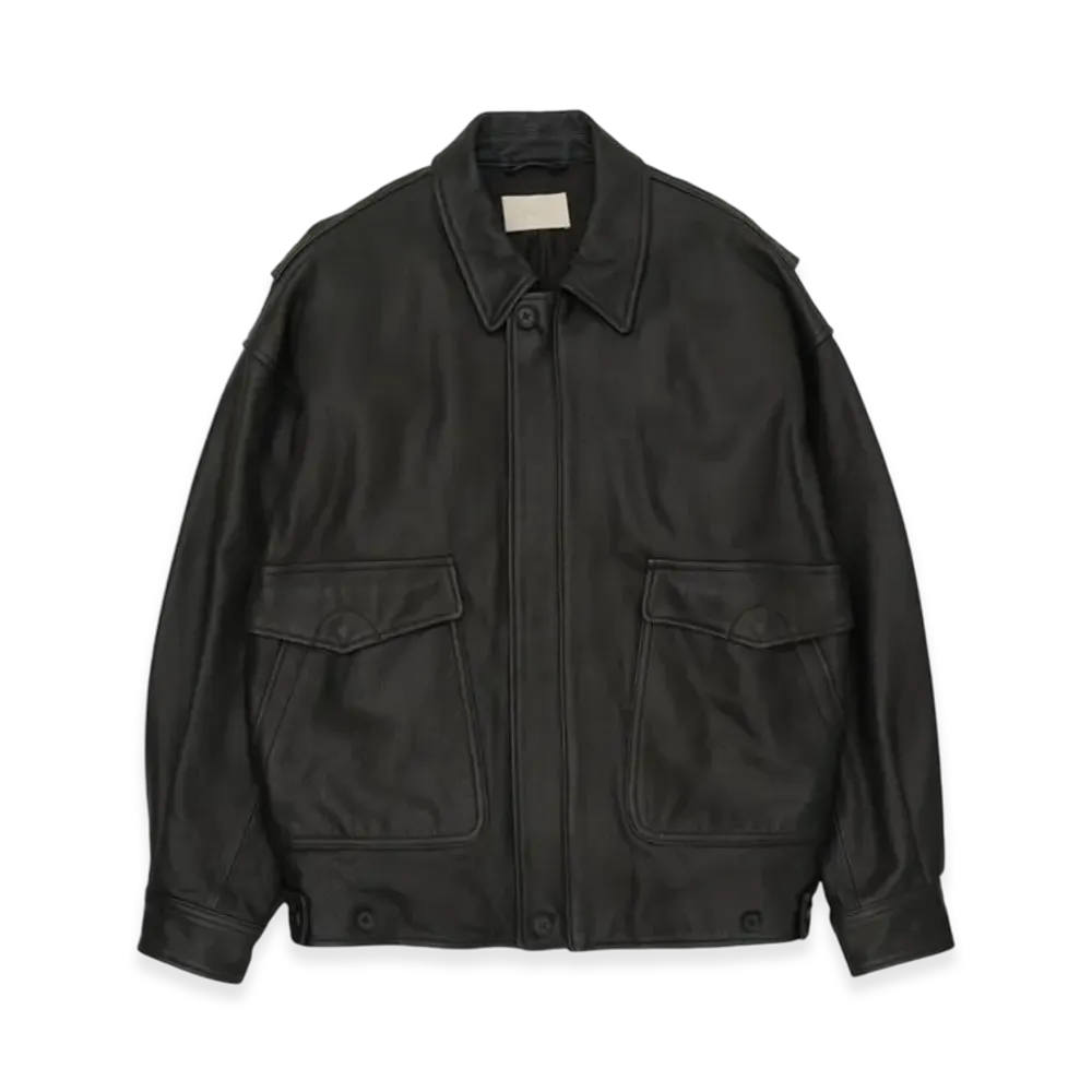 YOKE Cow Leather Flight Jacket "Black"