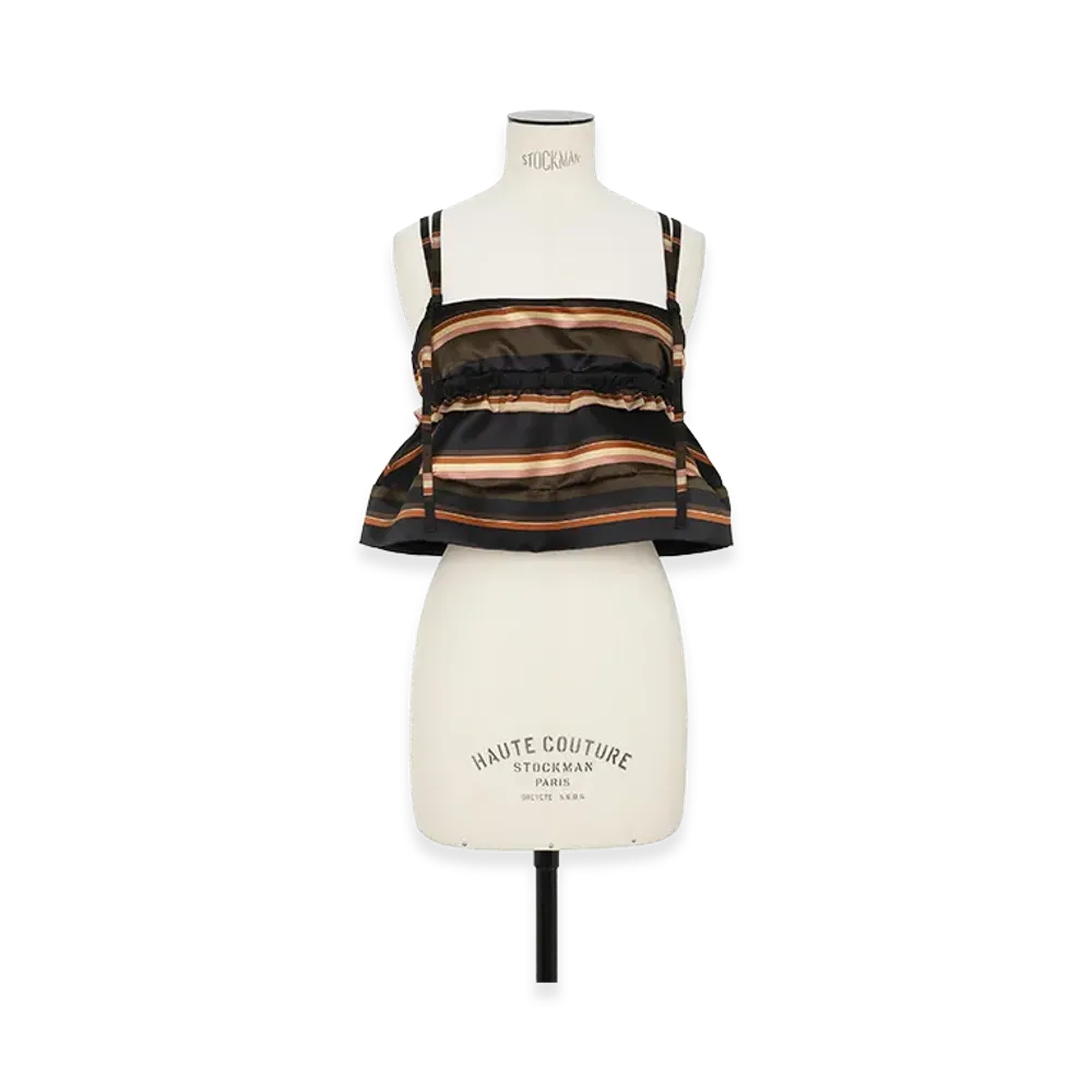 sacai Horizontal Stripe Pullover "Khaki/Pink"