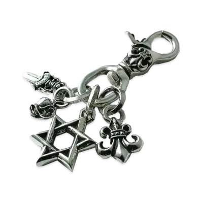 Chrome Hearts Nulch Swivel Key Ring "Silver"