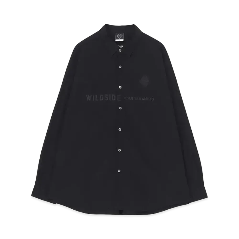 Wildside Yohji Yamamoto x F.C.Real Bristol Big Logo Baggy Shirt "Black"