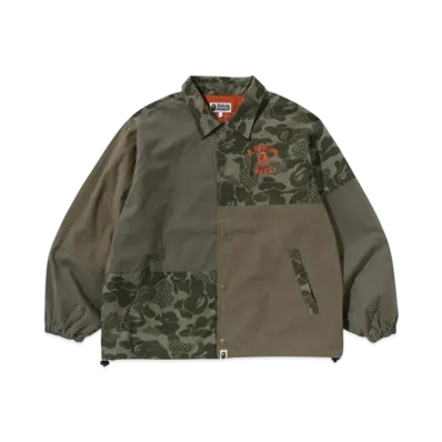 A BATHING APE Asia Camo Coach Jacket "Olive Drab"