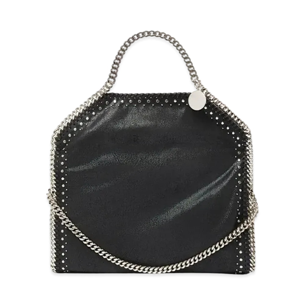 STELLA McCARTNEY Falabella Fold-Over Tote Bag "Pitch Black"